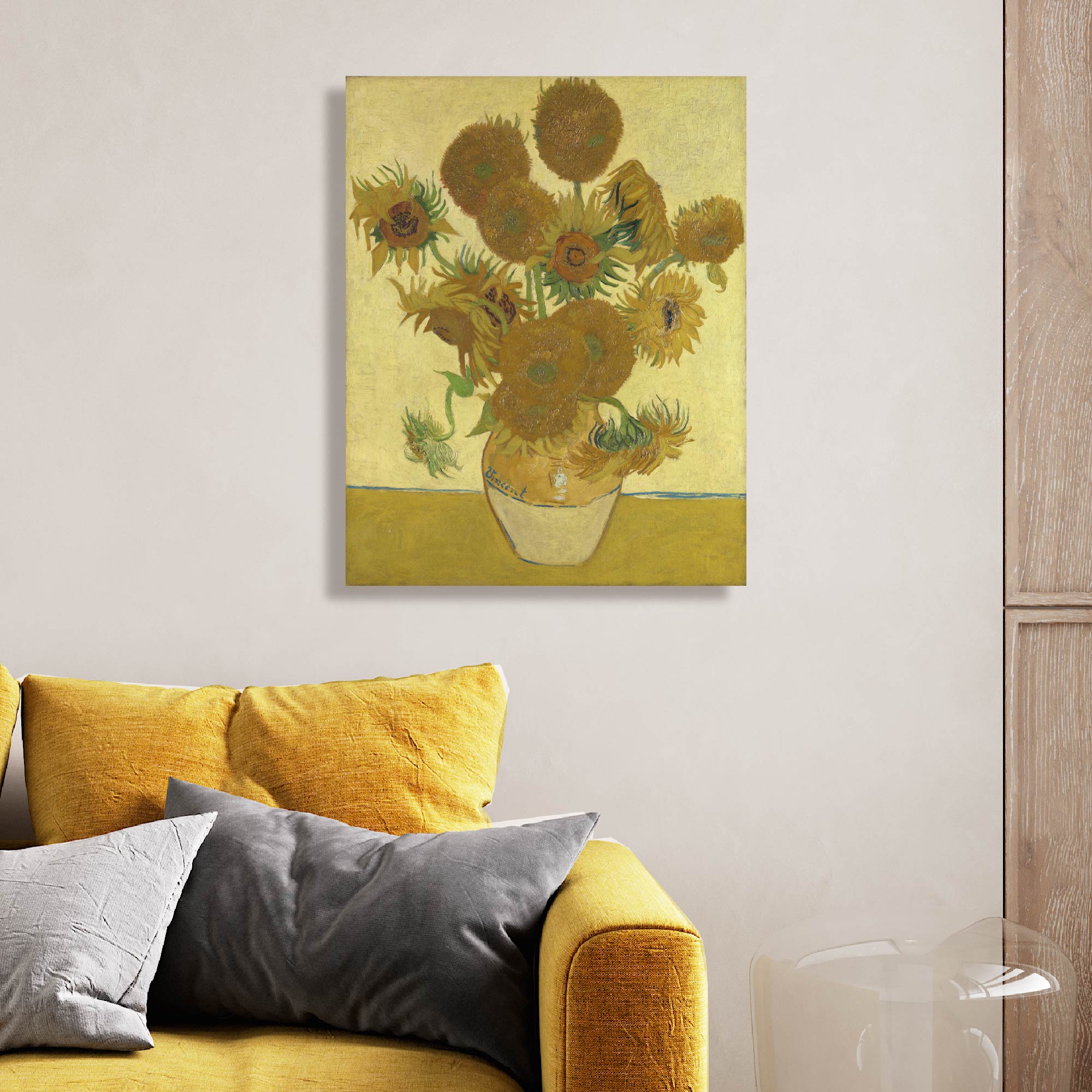 Masters Collection - Vincent Van Gogh - Vase with Fifteen Sunflowers - Gallery-Wrapped Canvas Wall Art