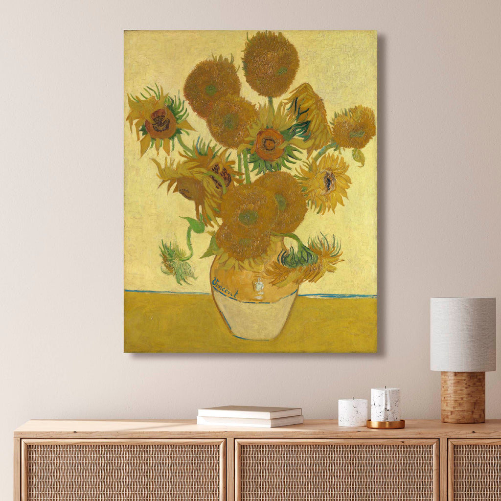 Masters Collection - Vincent Van Gogh - Vase with Fifteen Sunflowers - Gallery-Wrapped Canvas Wall Art