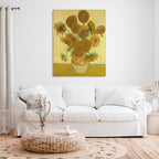 Masters Collection - Vase with Fifteen Sunflowers - Vincent Van Gogh - Gallery-Wrapped Canvas Wall Art