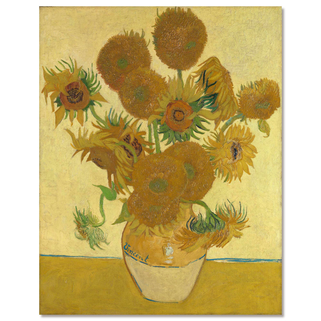 Masters Collection - Vincent Van Gogh - Vase with Fifteen Sunflowers - Gallery-Wrapped Canvas Wall Art