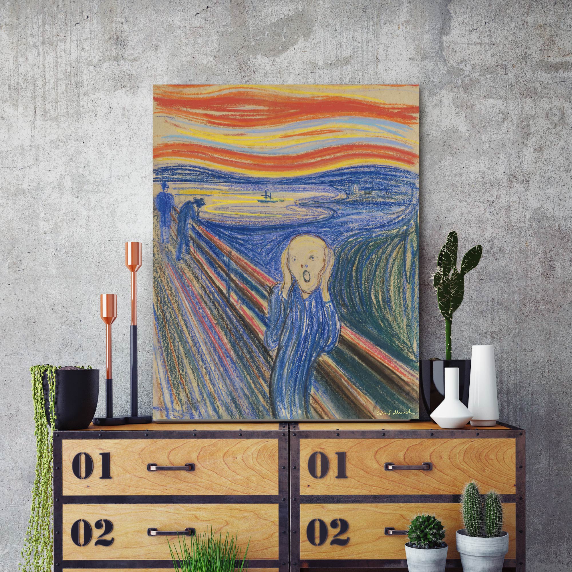 Masters Collection - Edvard Munch - The Scream II - Gallery-Wrapped Canvas Wall Art