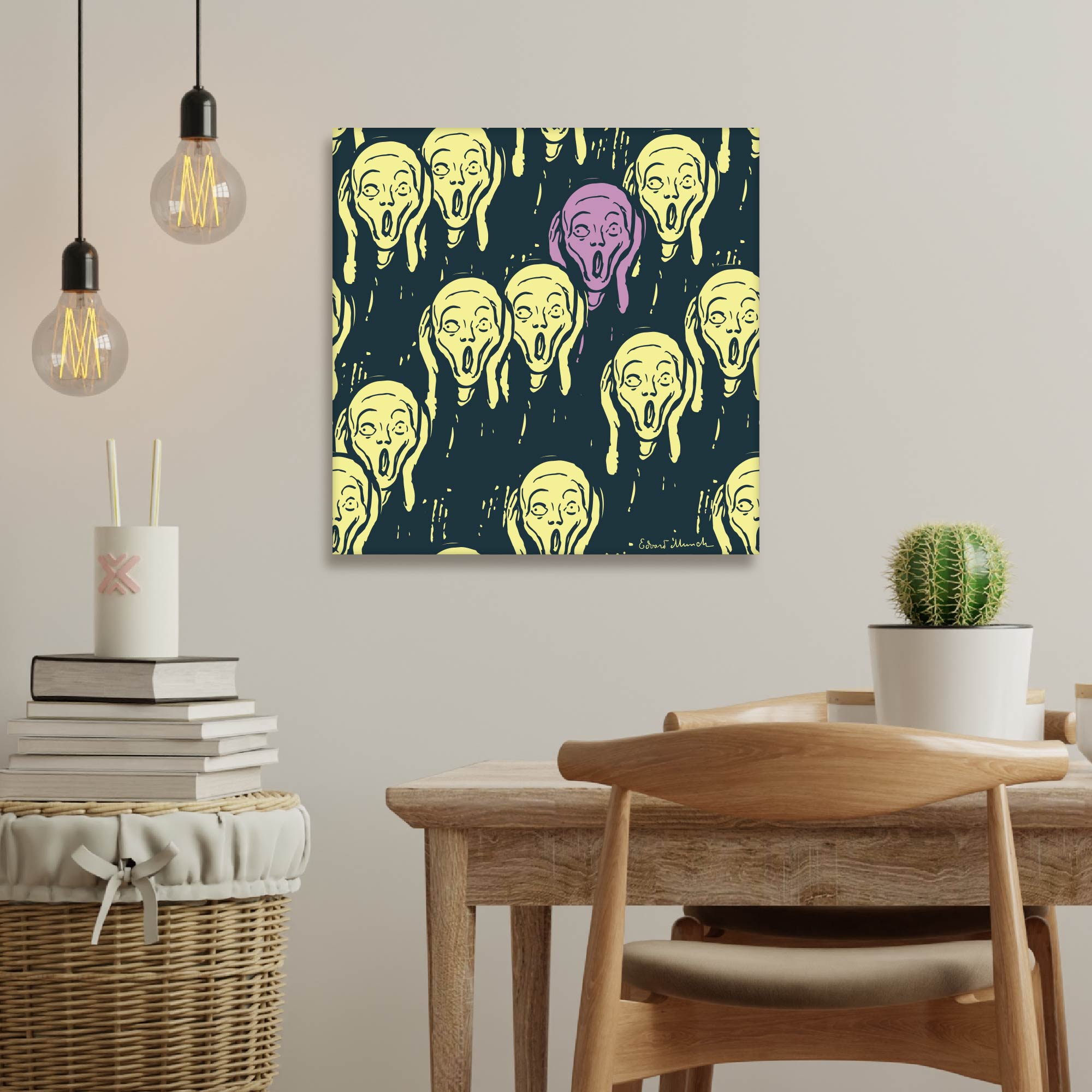Masters Collection - Edvard Munch - Many Screams - Gallery-Wrapped Canvas Wall Art