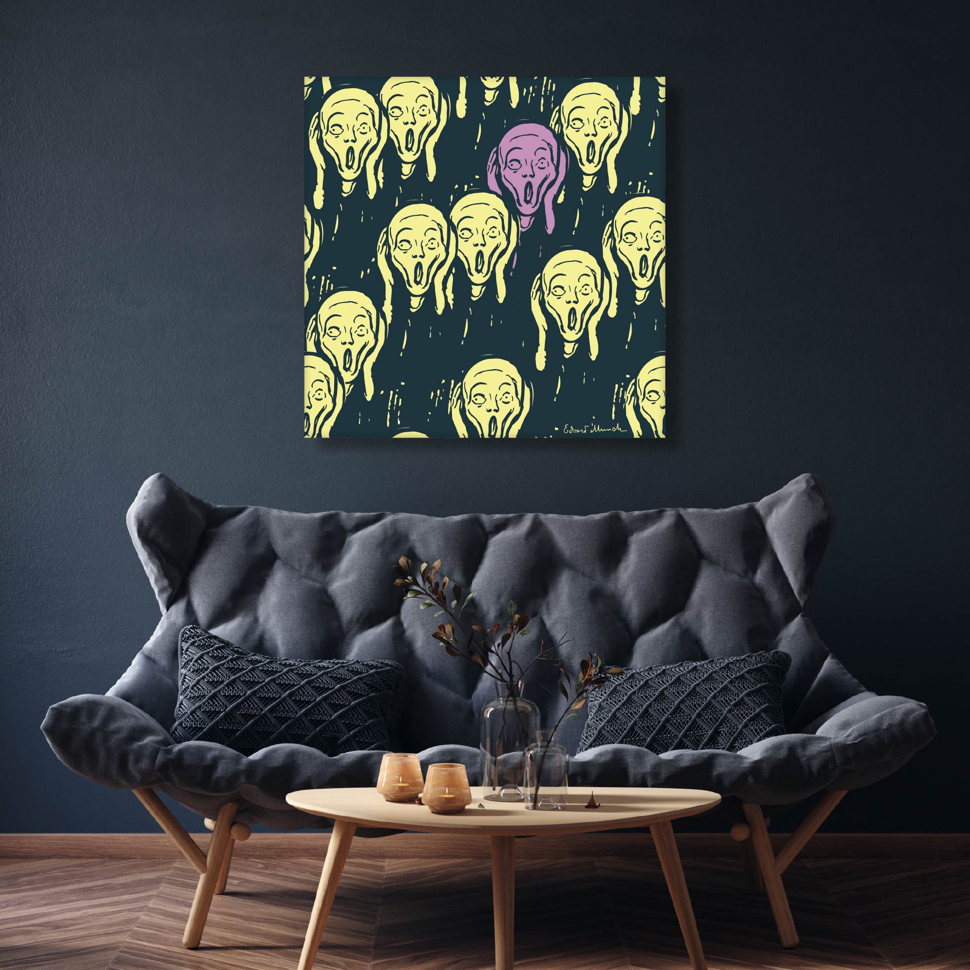 Masters Collection - Edvard Munch - Many Screams - Gallery-Wrapped Canvas Wall Art