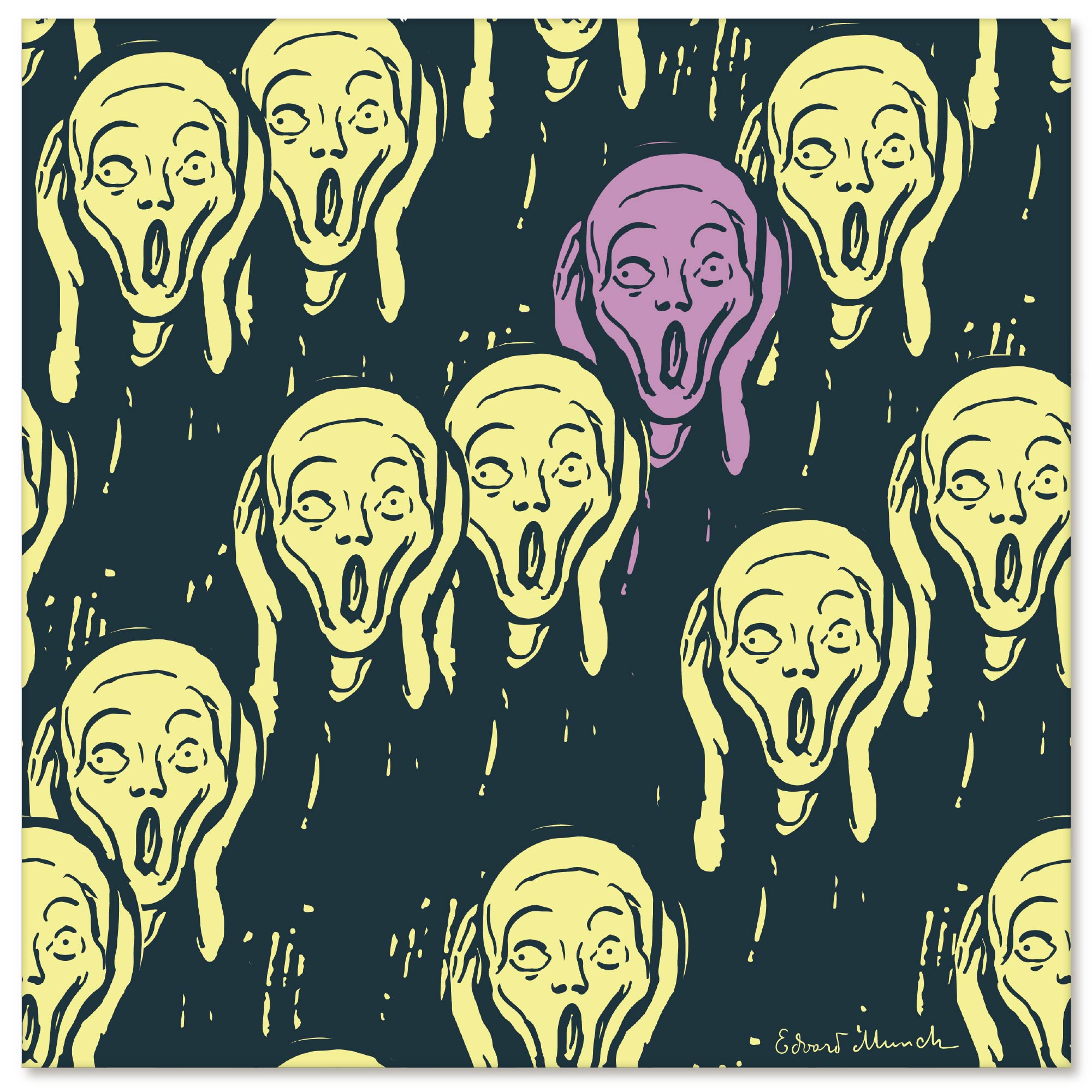 Masters Collection - Edvard Munch - Many Screams - Gallery-Wrapped Canvas Wall Art