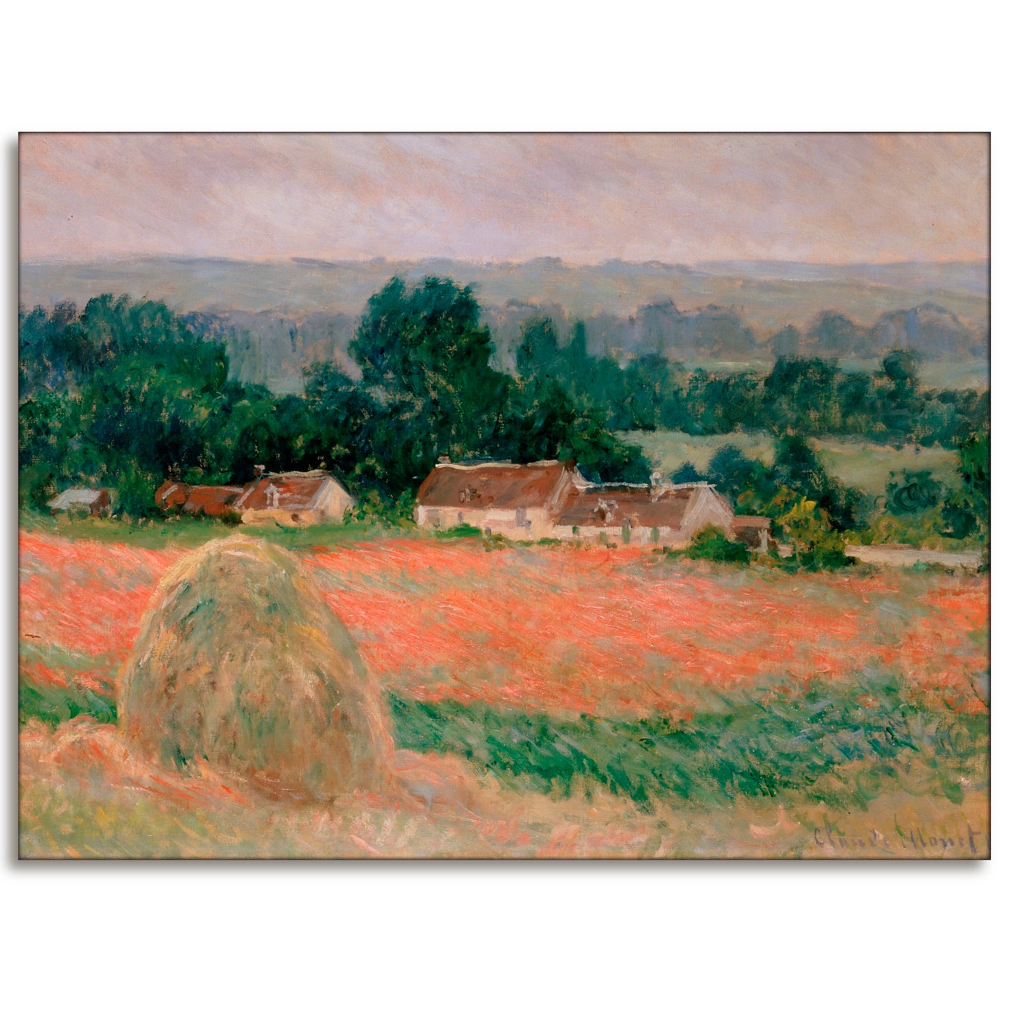 Masters Collection - Claude Monet - Haystack at Giverny (1886) - Gallery-Wrapped Canvas Wall Art