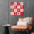 Masters Collection - Hokusai - Checkers - Gallery-Wrapped Canvas Wall Art