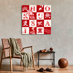 Masters Collection - Hokusai - Checkers - Gallery-Wrapped Canvas Wall Art