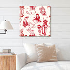 Masters Collection - Hokusai - Townspeople Pattern - Gallery-Wrapped Canvas Wall Art