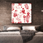 Masters Collection - Townspeople Pattern - Hokusai - Gallery-Wrapped Canvas Wall Art