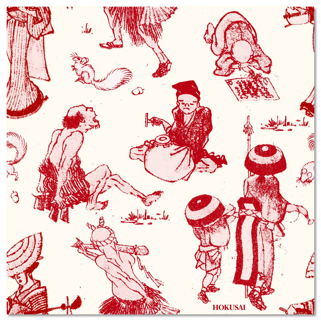 Masters Collection - Hokusai - Townspeople Pattern - Gallery-Wrapped Canvas Wall Art
