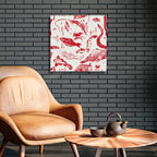 Masters Collection - Hokusai - Sea Creatures Pattern - Gallery-Wrapped Canvas Wall Art