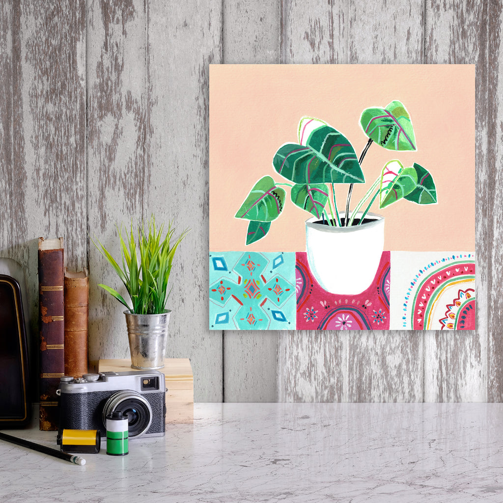 Growing Happy I - Gallery-Wrapped Canvas Wall Art