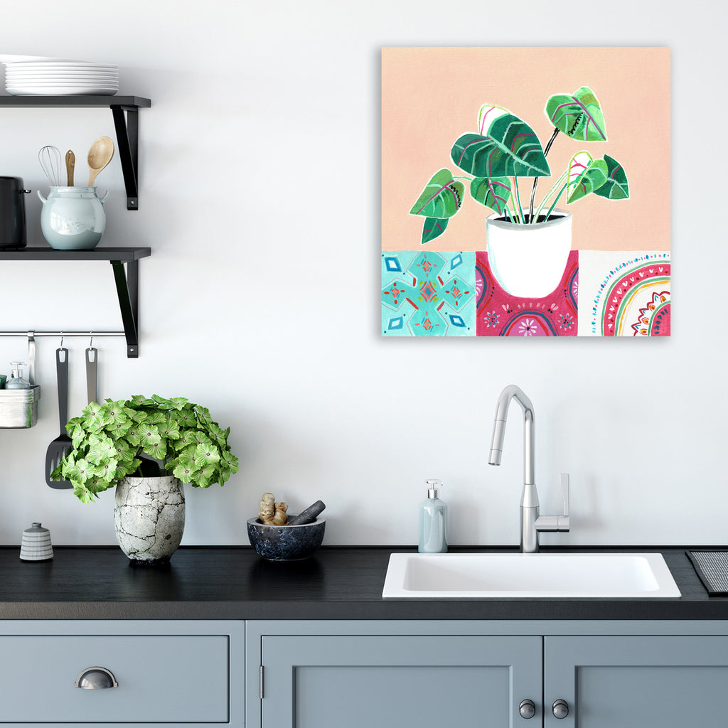 Growing Happy I - Gallery-Wrapped Canvas Wall Art