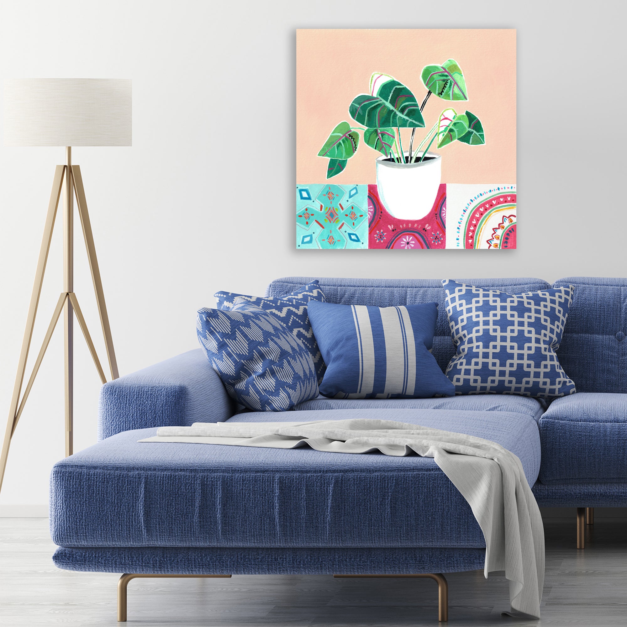 Growing Happy I - Gallery-Wrapped Canvas Wall Art