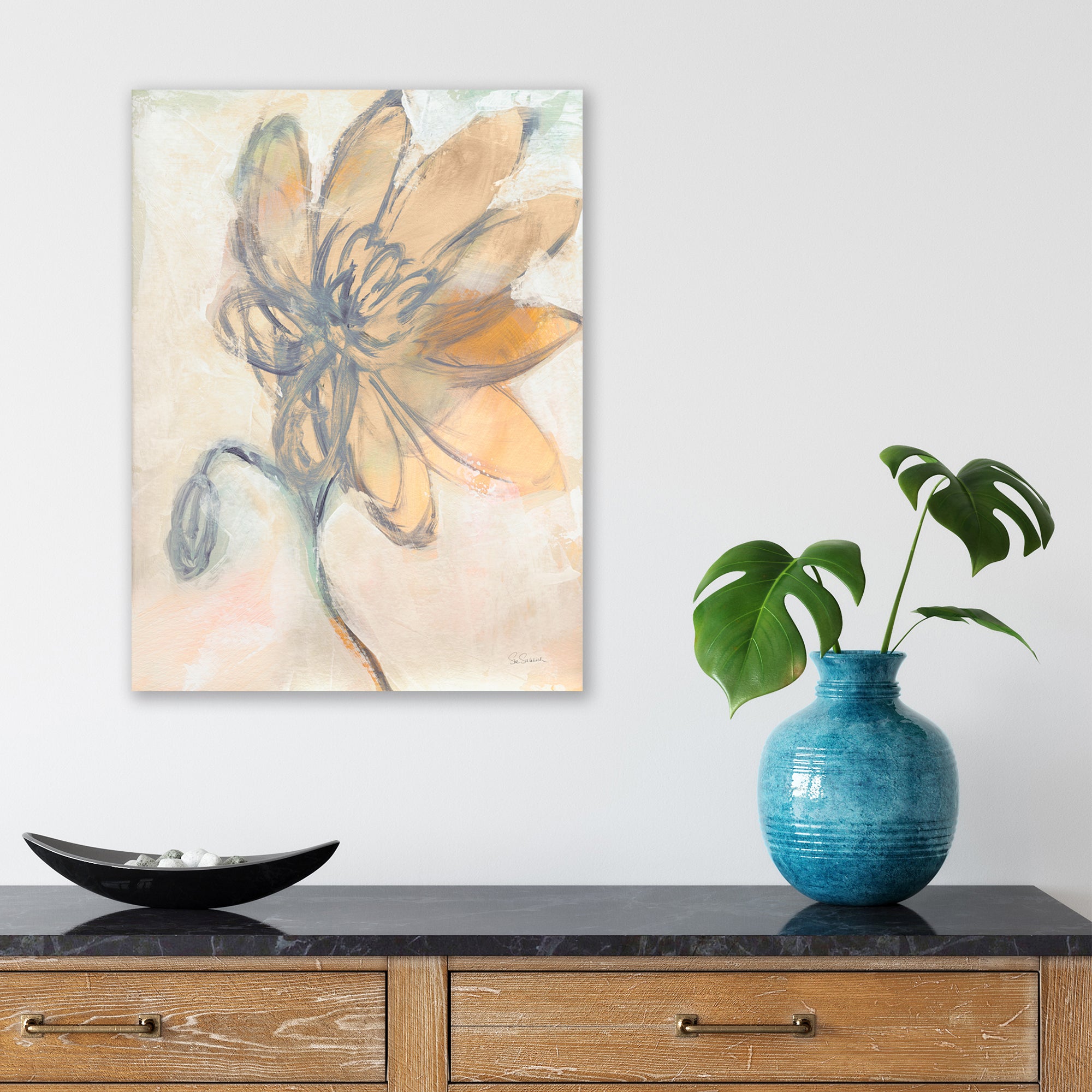 Flower Loops I - Gallery-Wrapped Canvas Wall Art