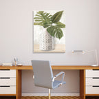 Ivory Monstera Stem - Gallery-Wrapped Canvas Wall Art