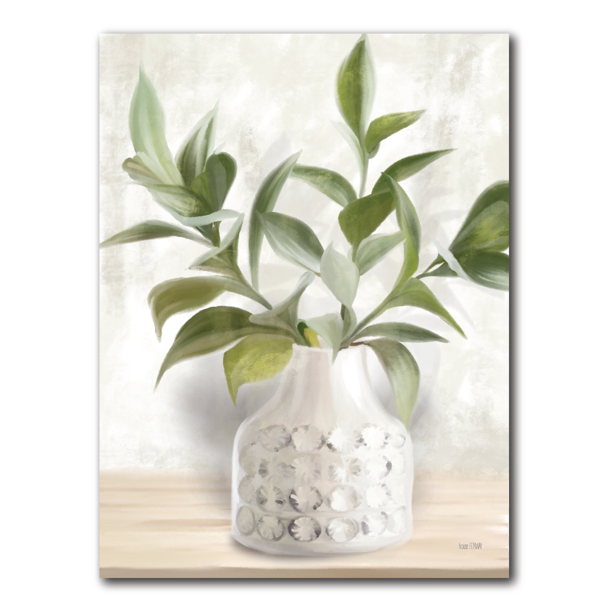 Ivory Ficus Stems - Gallery-Wrapped Canvas Wall Art