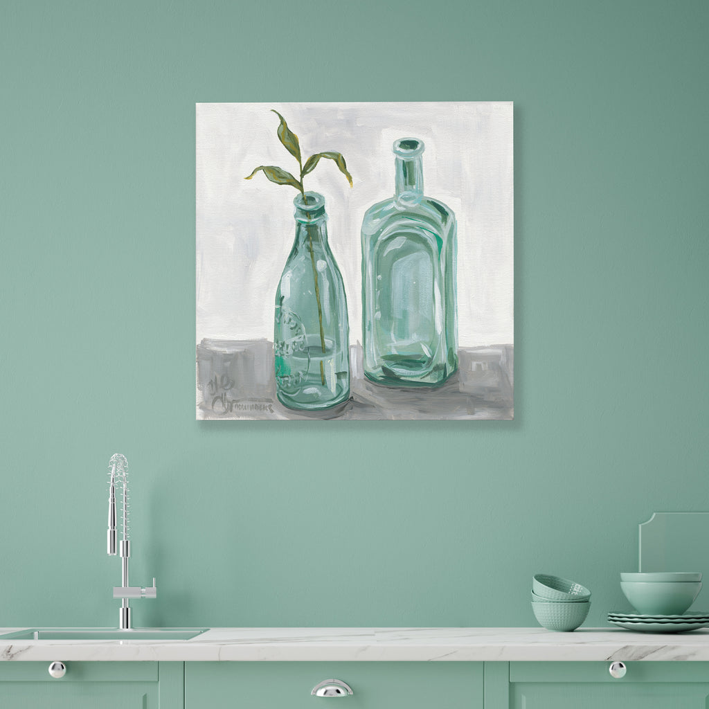 Glass Bottles - Gallery-Wrapped Canvas Wall Art
