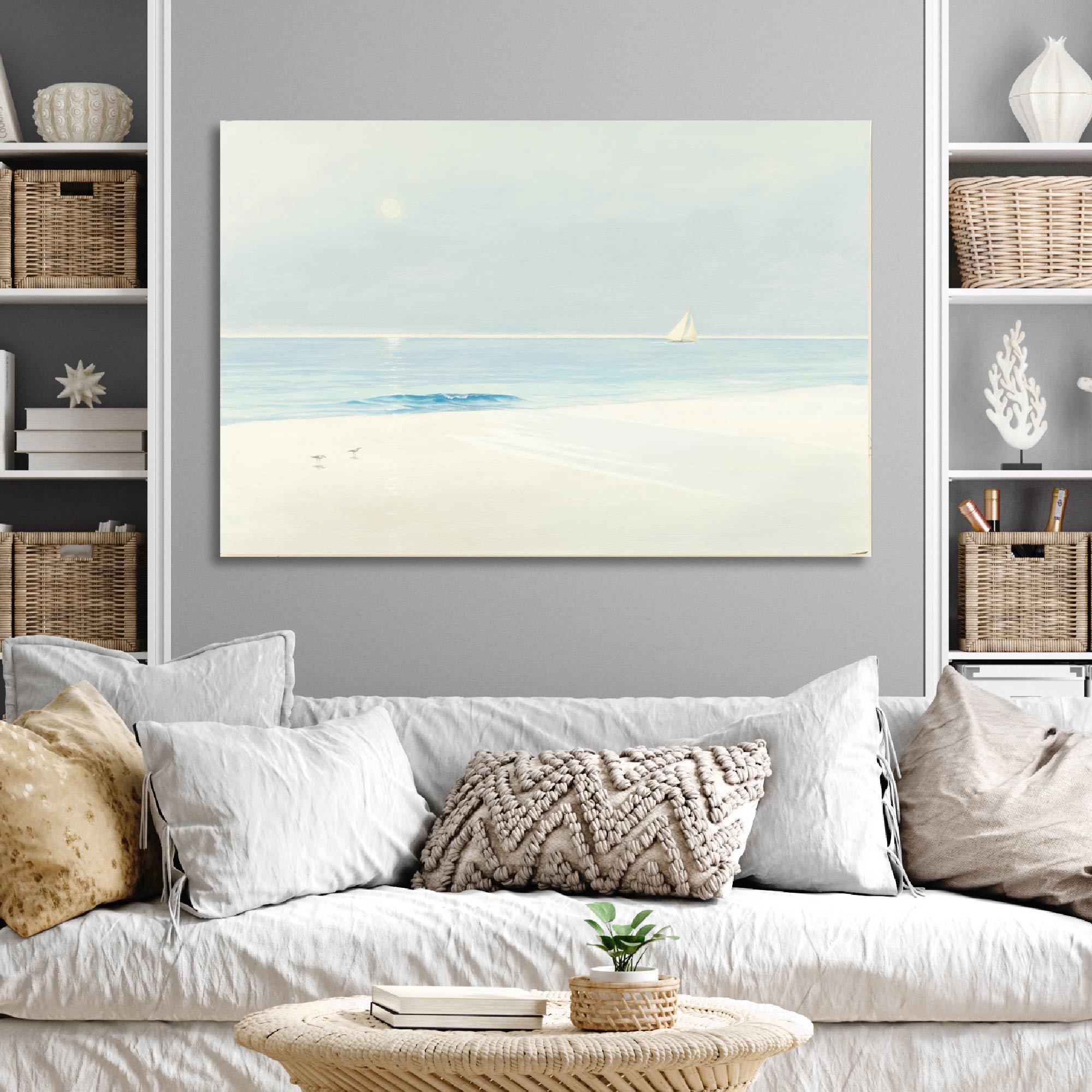 Serene Beach - Gallery-Wrapped Canvas Wall Art