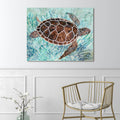 Sea Turtle Collage I - Gallery-Wrapped Canvas Wall Art