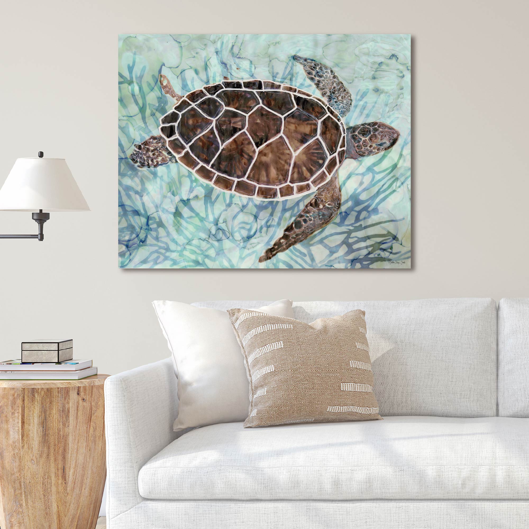 Sea Turtle Collage I - Gallery-Wrapped Canvas Wall Art