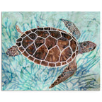 Sea Turtle Collage I - Gallery-Wrapped Canvas Wall Art