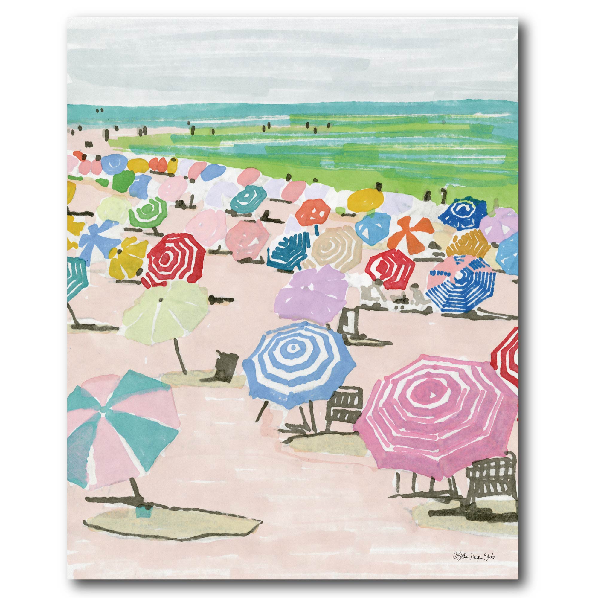 Beach Days I - Gallery-Wrapped Canvas Wall Art