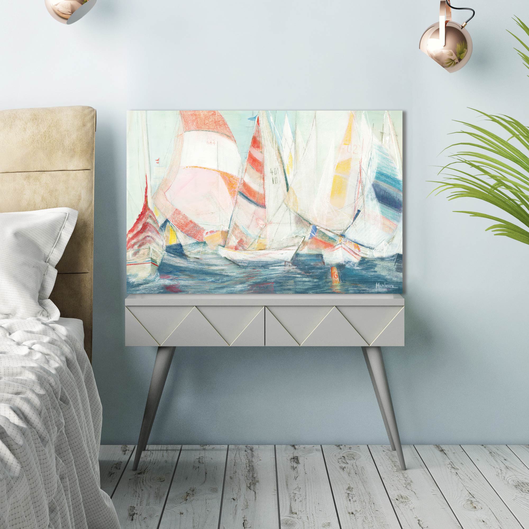 Rounding the Mark - Gallery-Wrapped Canvas Wall Art