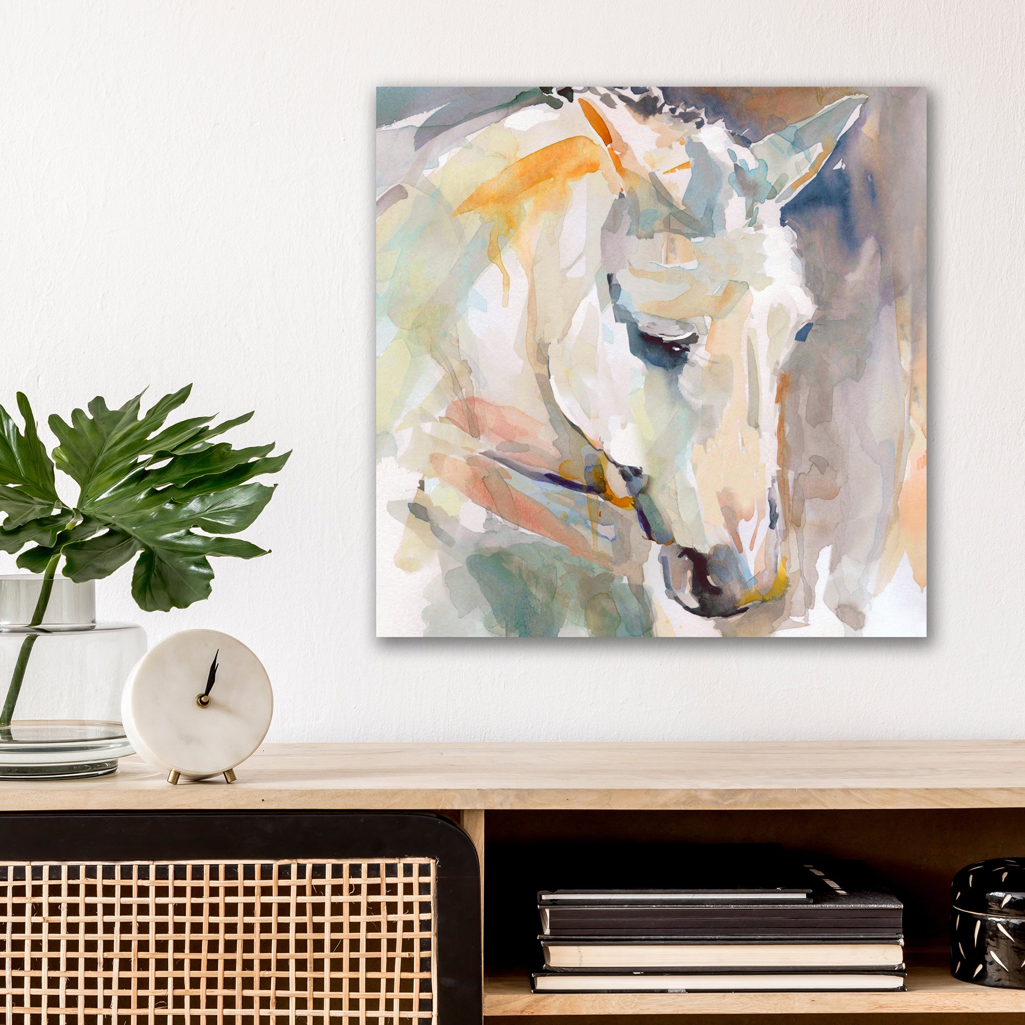 Watercolor Stallion I - Gallery Wrapped Canvas
