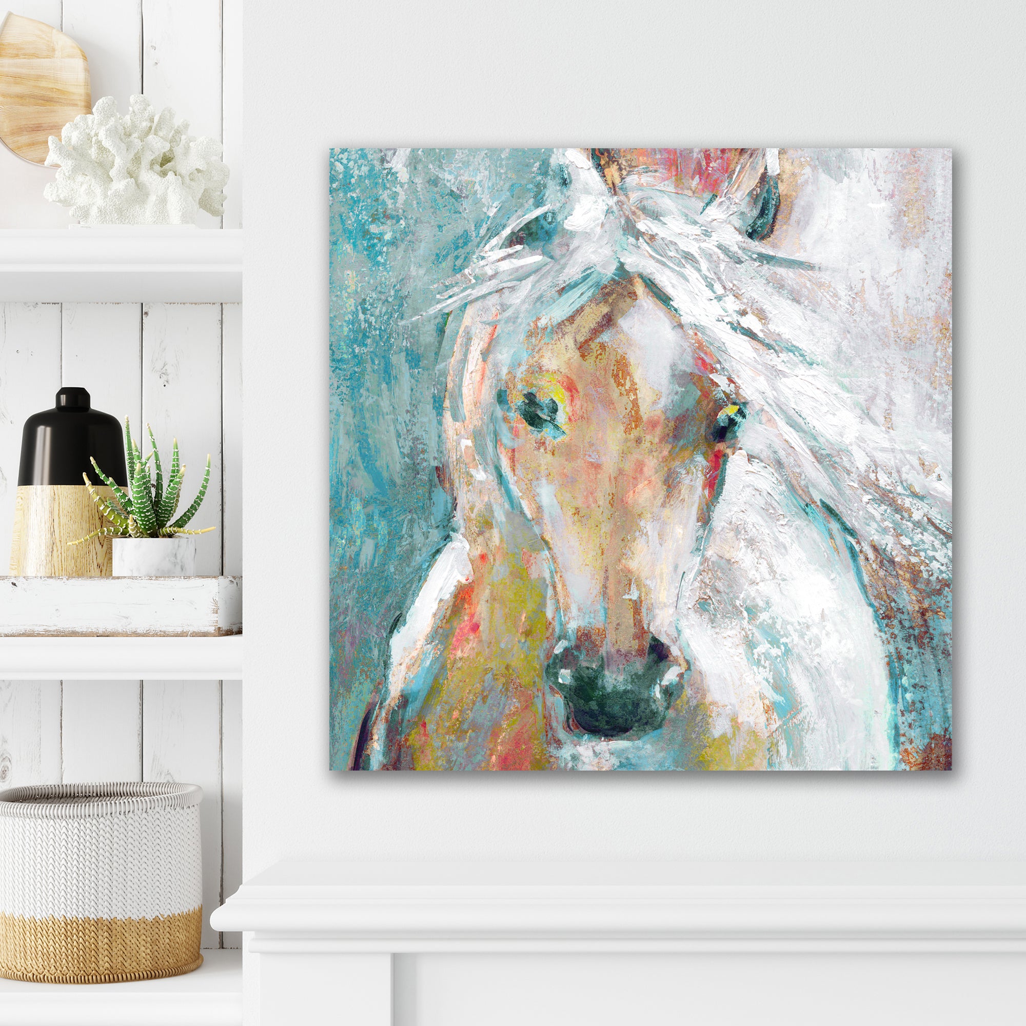 Watercolor Stallion II - Gallery Wrapped Canvas