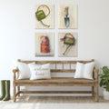 Watering Can - 4pc Gallery Wrapped Canvas Set
