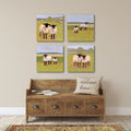 Suffolk Sheep I - 4pc Gallery Wrapped Canvas Set