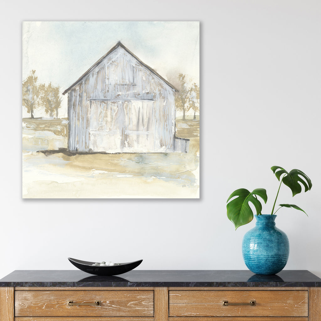 White Barn I - Gallery-Wrapped Canvas Wall Art