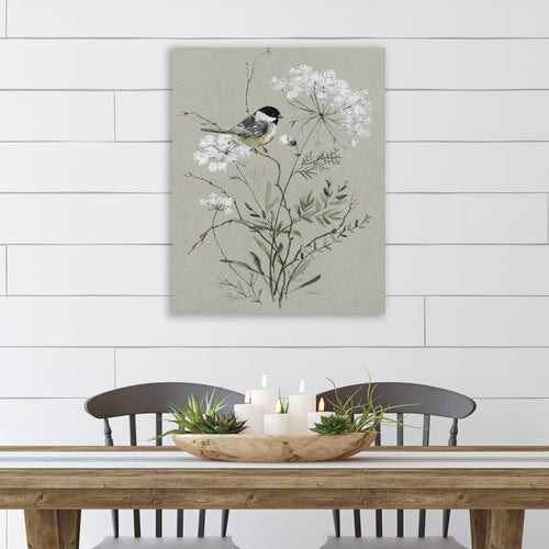 Bouquet of Grace Bird I - Gallery-Wrapped Canvas Wall Art