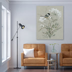 Bouquet of Grace Bird I - Gallery-Wrapped Canvas Wall Art