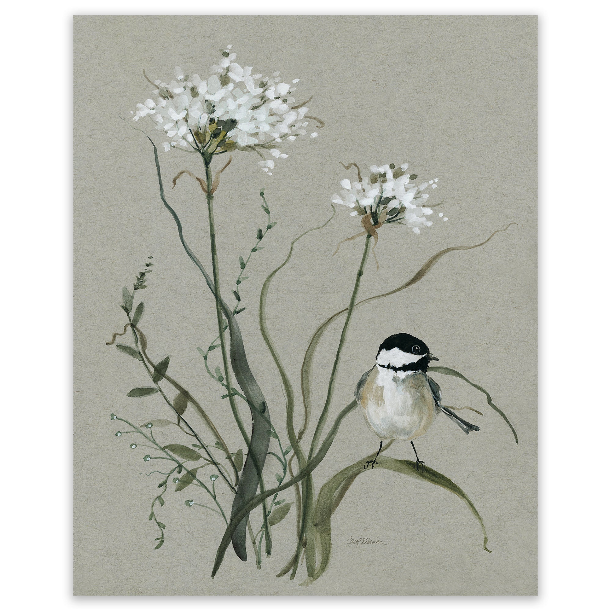 Bouquet of Grace Bird II - Gallery-Wrapped Canvas Wall Art