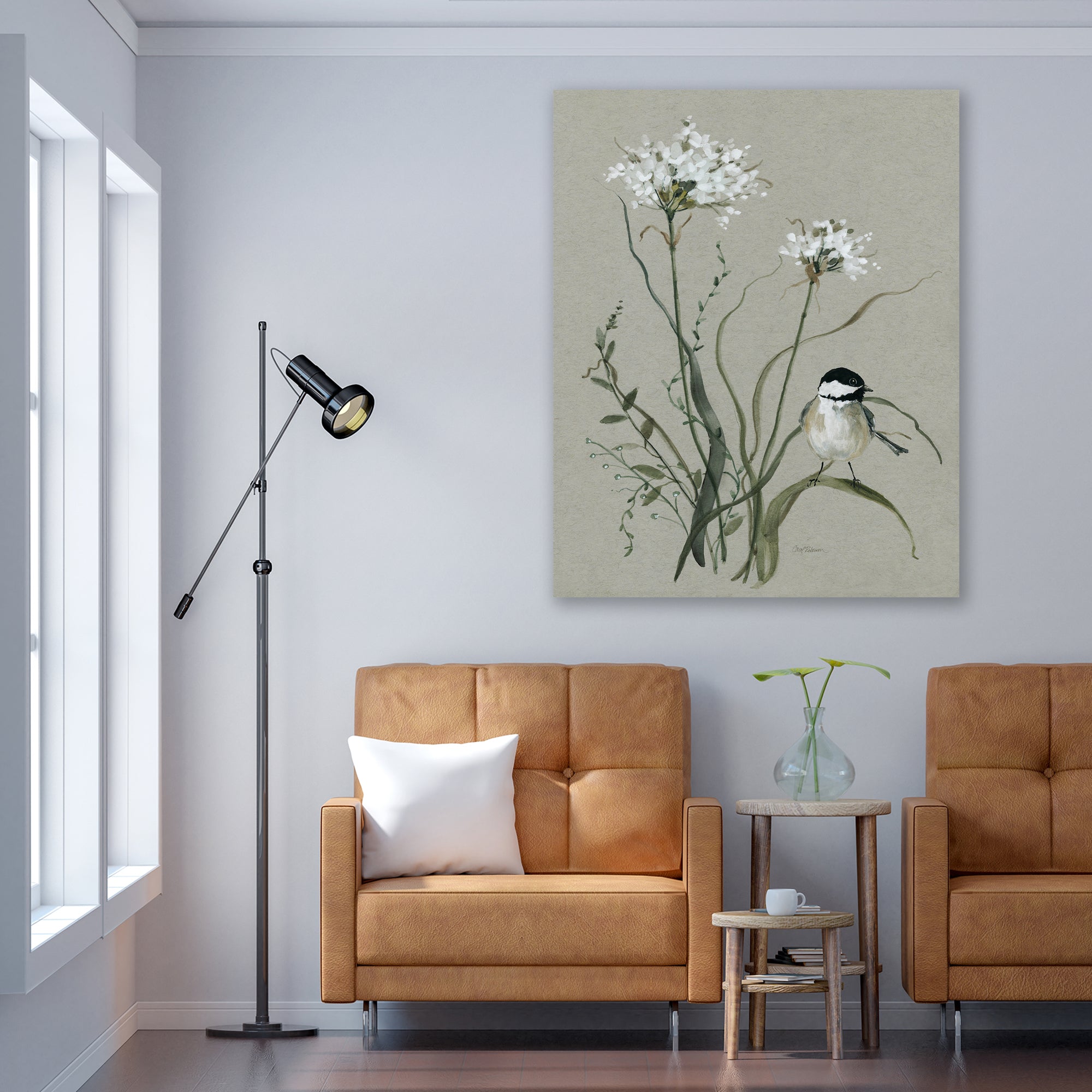 Bouquet of Grace Bird II - Gallery-Wrapped Canvas Wall Art