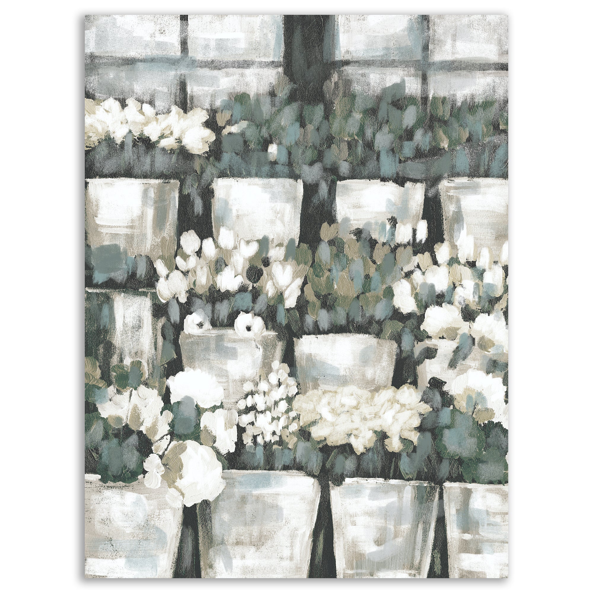 Rows of Flowers - Gallery-Wrapped Canvas Wall Art