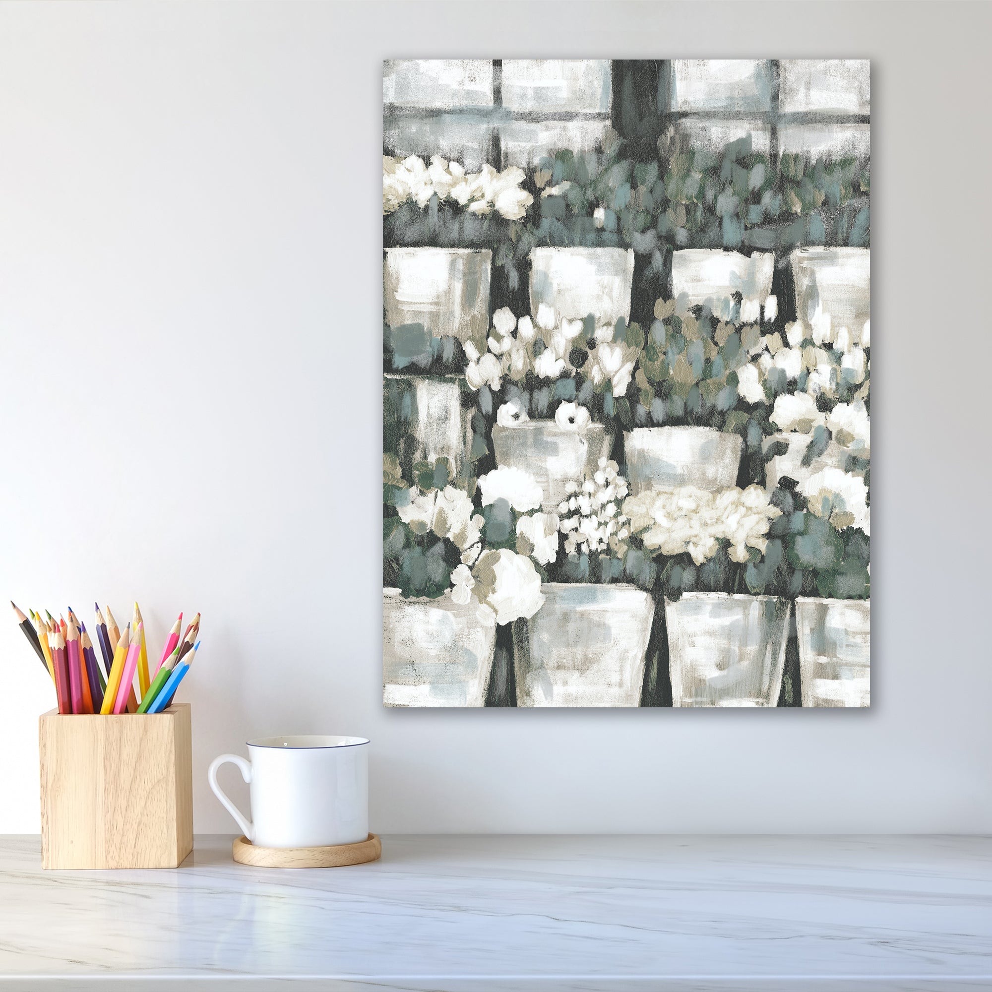 Rows of Flowers - Gallery-Wrapped Canvas Wall Art