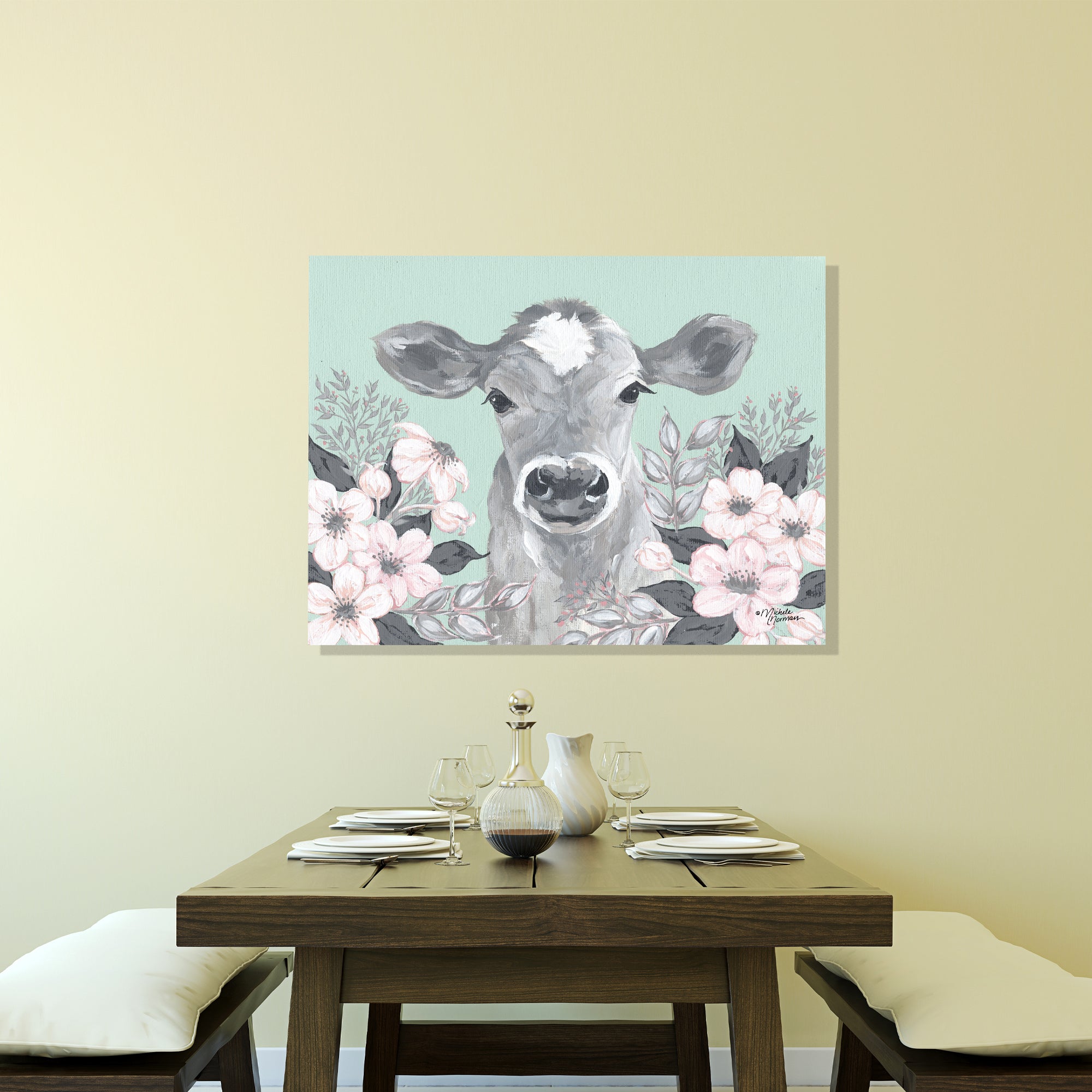 Clara in the Flowers - Gallery-Wrapped Canvas Wall Art