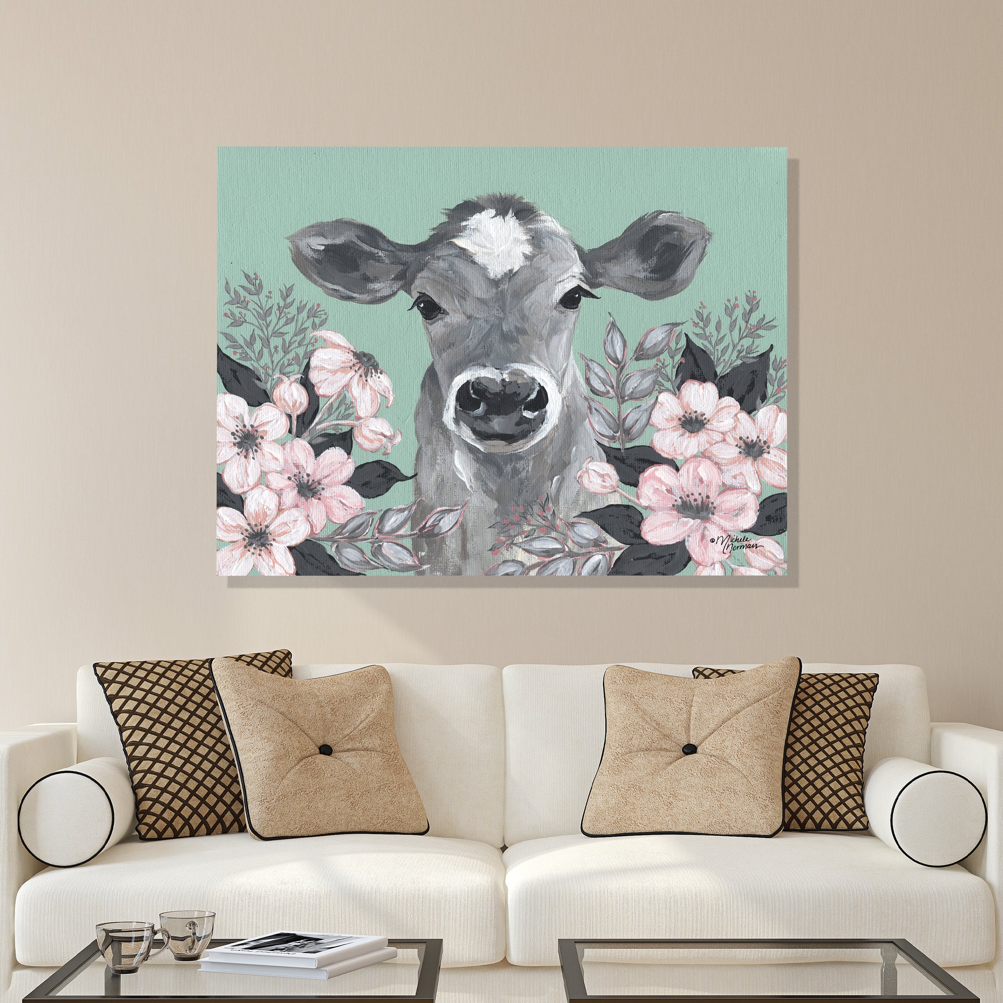 Clara in the Flowers - Gallery-Wrapped Canvas Wall Art