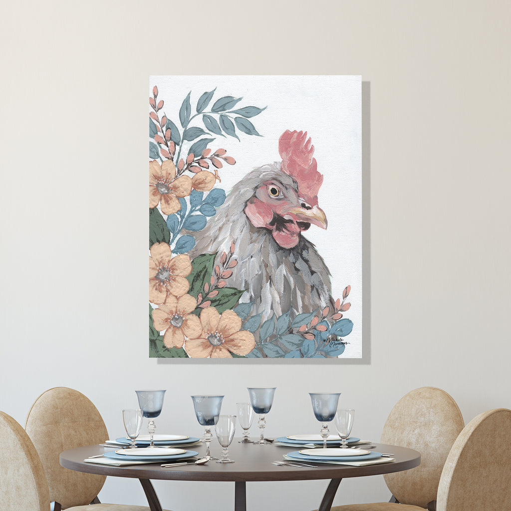 Hen in the Garden - Gallery-Wrapped Canvas Wall Art