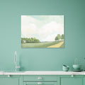 White Barn By The Lake - Gallery-Wrapped Canvas Wall Art