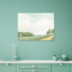 White Barn By The Lake - Gallery-Wrapped Canvas Wall Art