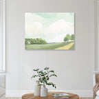 White Barn By The Lake - Gallery-Wrapped Canvas Wall Art