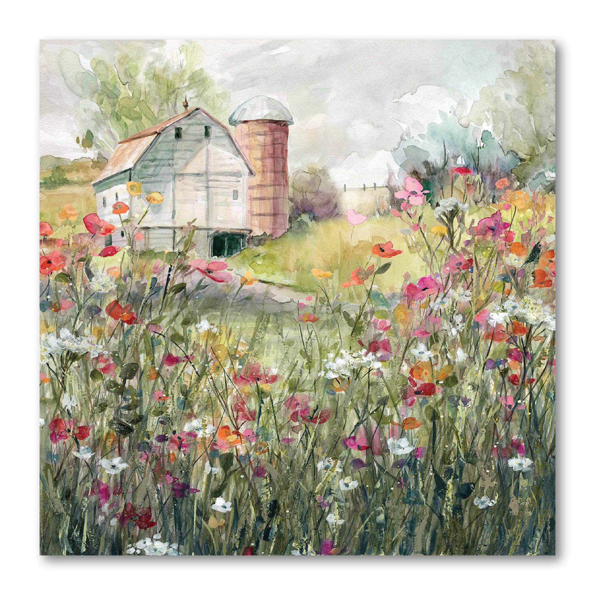 Farm in Bloom - Gallery-Wrapped Canvas Wall Art