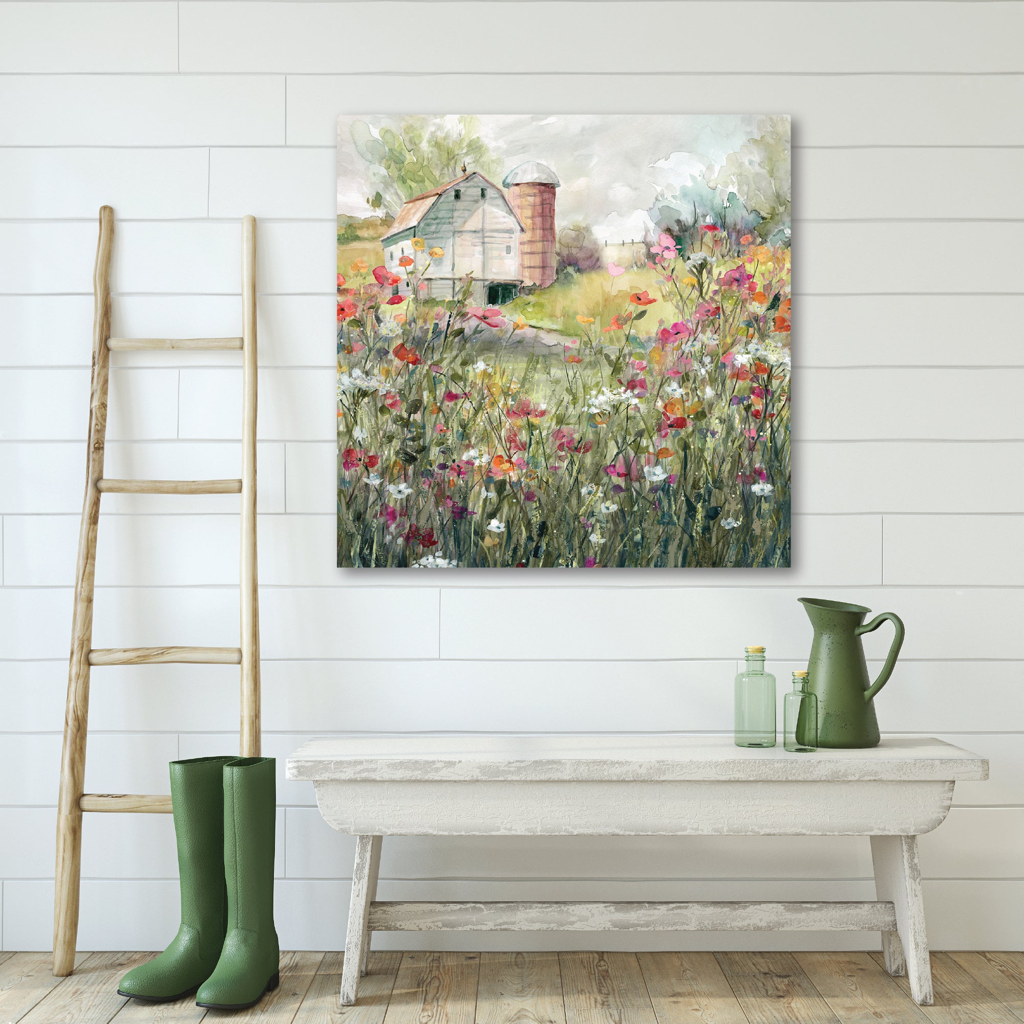 Farm in Bloom - Gallery-Wrapped Canvas Wall Art
