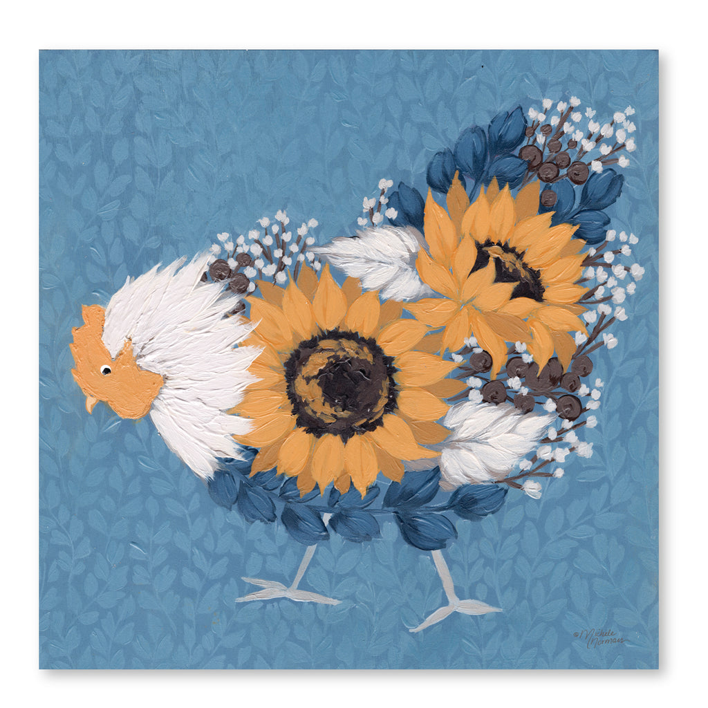 Sunflower Hen - Gallery-Wrapped Canvas Wall Art