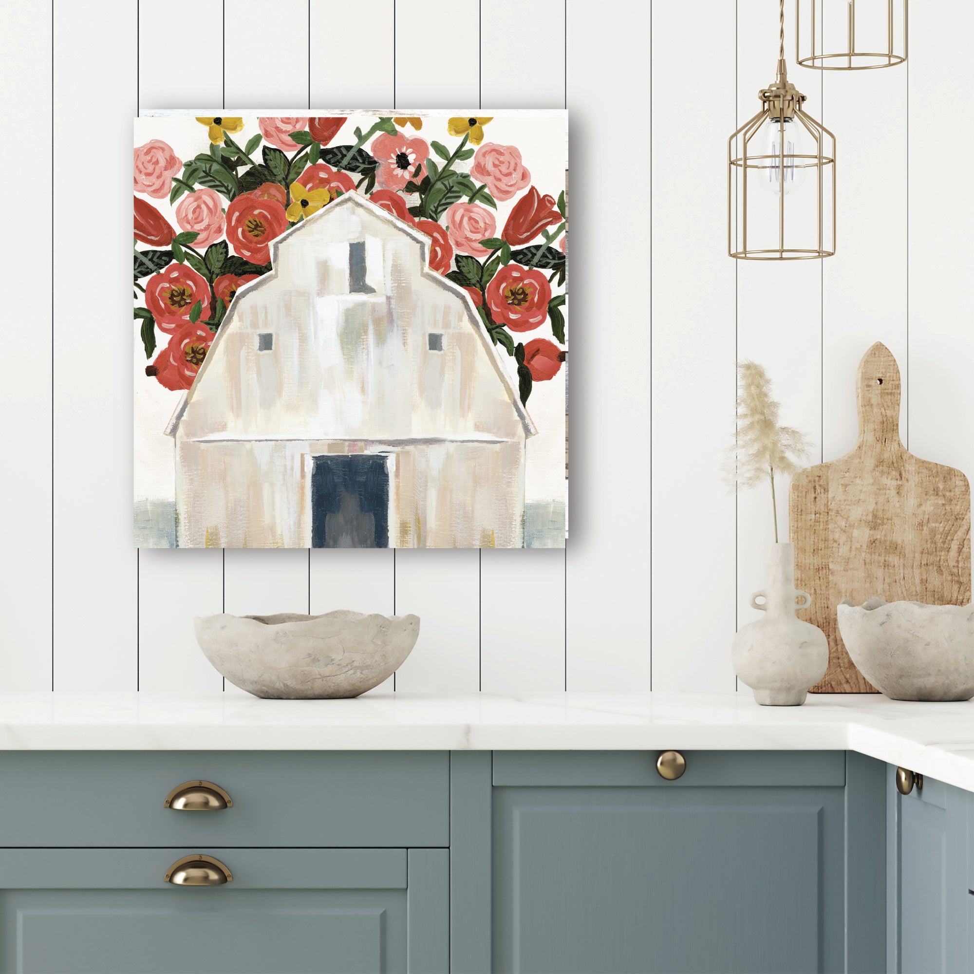 Pansy Barn - Gallery-Wrapped Canvas Wall Art