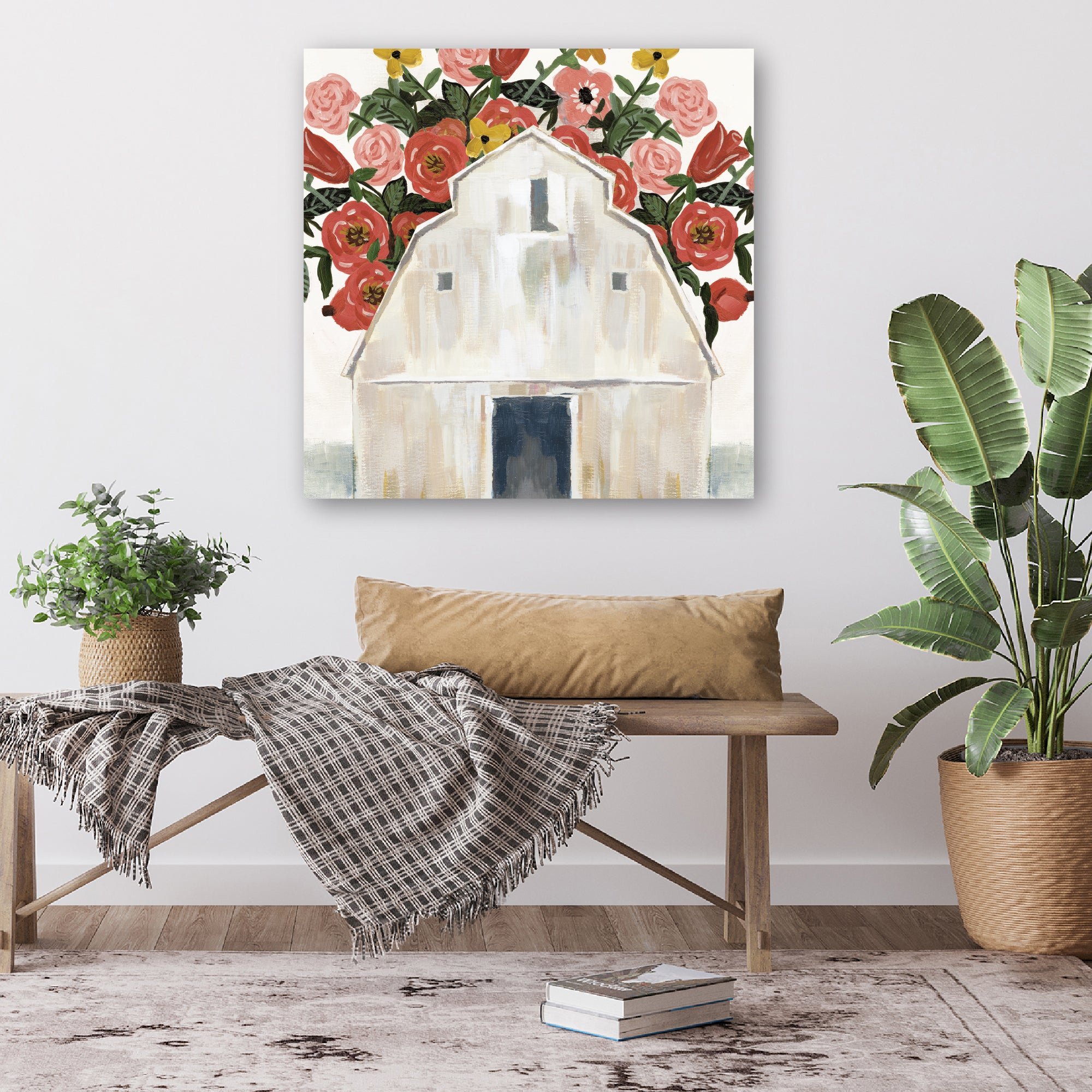 Pansy Barn - Gallery-Wrapped Canvas Wall Art